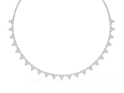Luxury Full Diamond Necklace for women 3D print model
