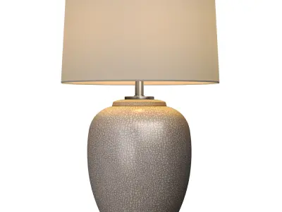 Traditional Ceramic Gray crackle Lighting bedside Table Lamp 3D model