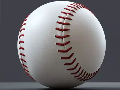 Baseball ball 3D model Low-poly 3D model