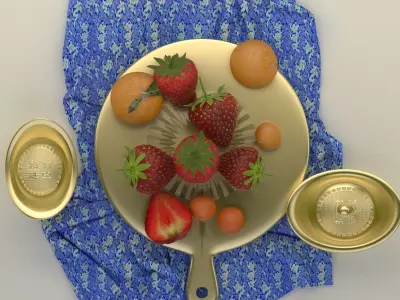 Chinese Gold Ingot  3D model