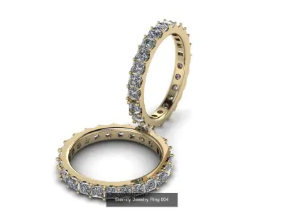 8 Eternity Rings Collection 3D Model Pack
