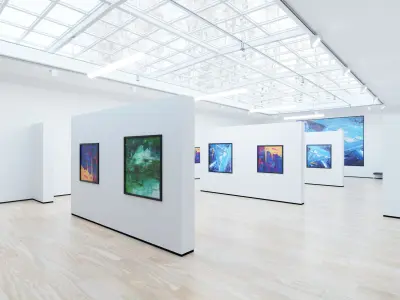 Art Museum Gallery Interior 4 Low-poly 3D model