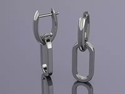 Jewelry Earrings Gold KF-805 3D print model