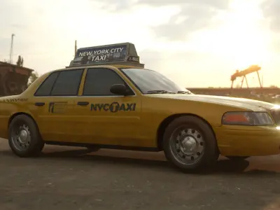 Generic Sedan Car Pack Low-poly 3D model