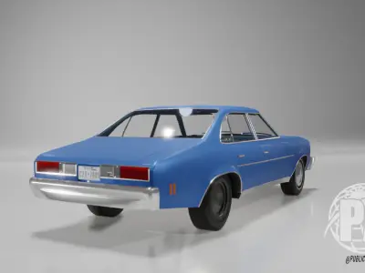 1975 Chevy Malibu Classic 4 door Low-poly 3D model