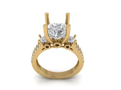 Engagement ring nice design 001 3D print model