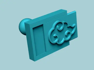 Stamp 93 - Naruto Cloud - Fondant Decoration Maker Toy 3D print model