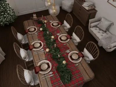 Christmas Home - Kitchen Blender Scene  3D model