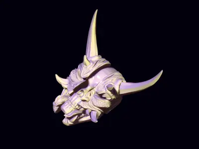 Samurai hannya mask 3D print model