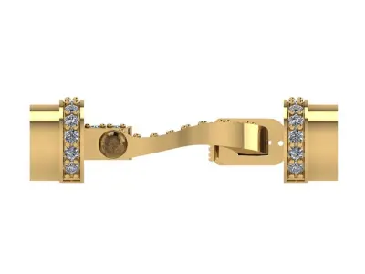 Men round leather braclet lock 3D print model