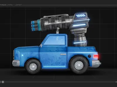 The Blue of Death Low-poly 3D model