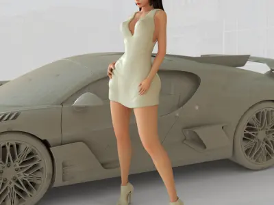 PG girl pack - Car model - PG - Pretty - Ready for 3D print 3D print model