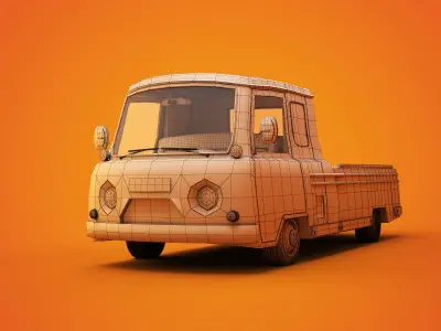 cartoon car Pickup 3D model