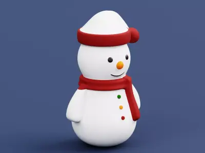 Christmas Snowman 3D model