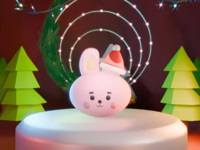 BT21 3D printed Christmas tree hangers 3D model
