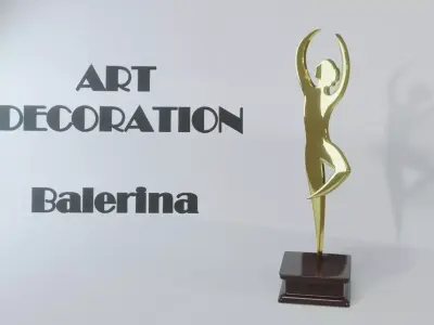 Art Decoration - Balerina Trophy - Dancing Prize 3D model