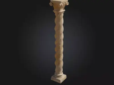 Spiral Majesty  Graceful Ascent in Stone Form 3D model