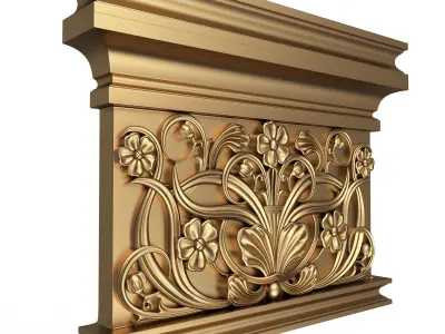 Carved Capital 01201 Low-poly 3D model