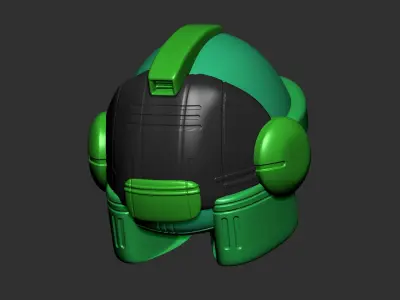 helmet high poly sculpt 3d printable ver 7 3D model 3D model 41