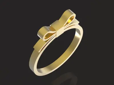 Bowknot ring 3D print model