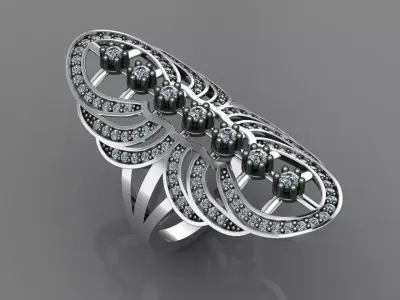 Women Long Ring Ready STL 3DM Models Womens Ring Long models 3D print model shop