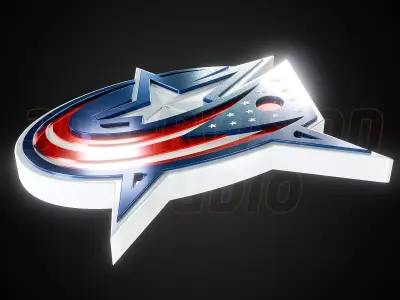 Columbus Blue Jackets logo - Cinematic - 3D print 3D model