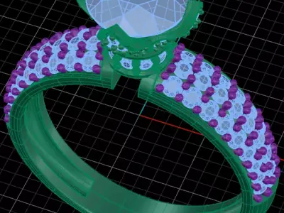 luxury jewelry engagement ring  3D print model