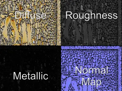 Mushroom Cluster Model Pack for D Rendering and Game Engines Low-poly 3D model