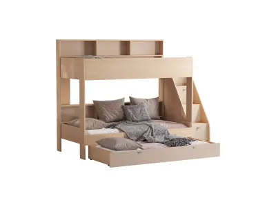 Three-tier bed Golden Kids 10 3D model