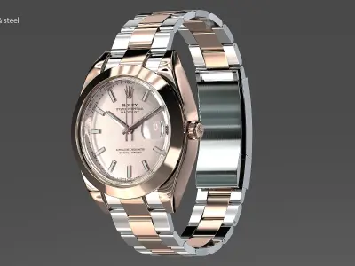 Rolex Oyster Perpetual Datejust Low-poly 3D model