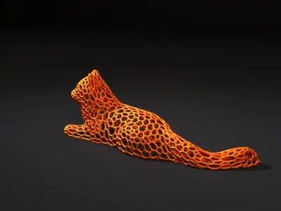 Cat Voronoi 3D print model