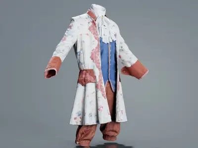 Heaven Decorated Historic Costume Low-poly 3D model