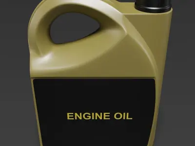 Engine Oil Bottle 3D model