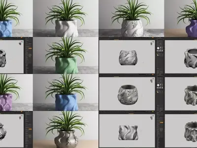 20 vase pot 3d print pack collection
