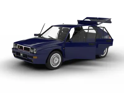 Lancia Delta HF Integrale Evoluzione 1 1987 HQ 3d model 3D model