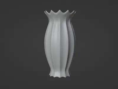 Vase porcelain pink 3 3D model