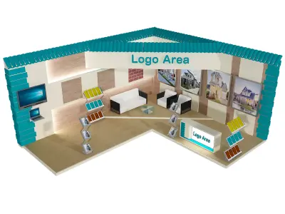 Booth Exhibition Stand a420 3D model