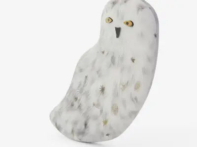 Harry Potter Hedwig Shaped Pillow 3D model