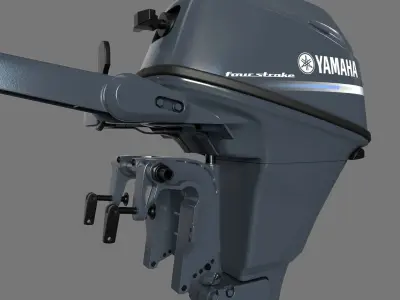 Yamaha F15 Outboard Portable Engine 3D model