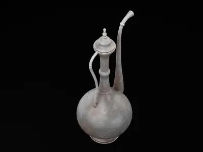 Metallic Ancient Pottery Low-poly 3D model