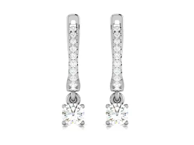 Women earrings 3D print model 15