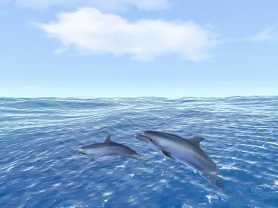 Happy dolphins - animated 3D model