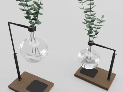 Eucalyptus In Laboratorium Round Jar 3D model