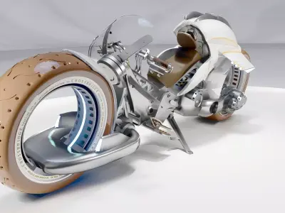 Futuristic Motorcycle 3D model by Alpha92