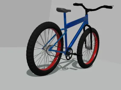 stylish bike cycle  Low-poly 3D model