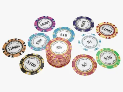 Poker Chips 3D model