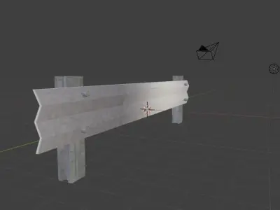 Road fence Free 3D model