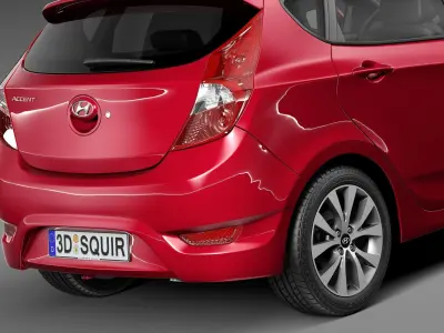 Hyundai Accent Hatchback 5-door 2015 3D model