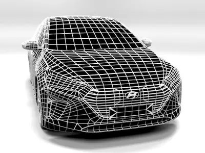 HYUNDAI IONIQ LOWPOLY Low-poly 3D model