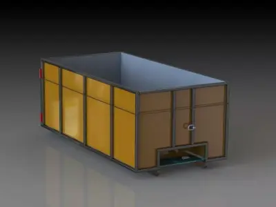 Roll off garbage bin 3D print model